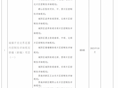 青岛市自然资源和规划局 2023年10月至11月政府采购意向